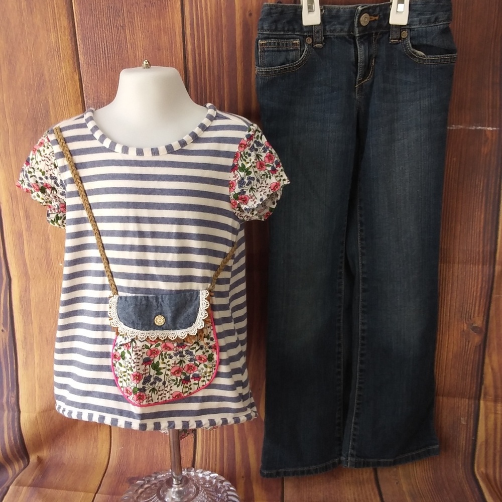 OLD NAVY girls Blue Denim JEANS 7T + Rare  Edition